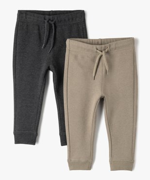 Pantalon bébé garçon en maille intérieur molletonné (lot de 2) vue1 - GEMO C4G BEBE - GEMO