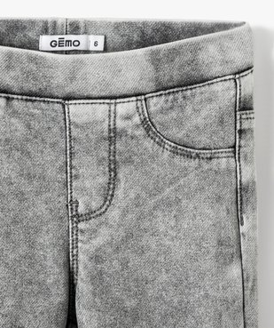 Jegging fille en maille très extensible vue2 - GEMO (ENFANT) - GEMO
