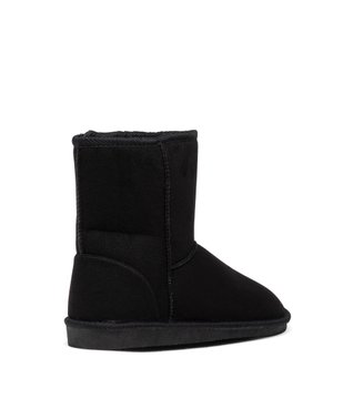 Boots fourrées femme à talon plat dessus suédine unie vue4 - GEMO (CASUAL) - GEMO