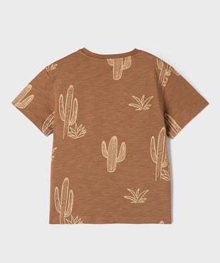 Tee-shirt manches courtes à motif désert garçon vue3 - GEMO (ENFANT) - GEMO
