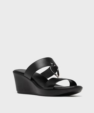 Mules à talon compensé et larges brides fantaisie femme vue2 - VALENTINA BALDA - GEMO
