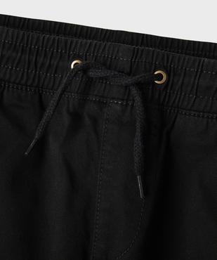 Pantalon cargo jogger en coton stretch à taille élastiquée garçon vue2 - GEMO (JUNIOR) - GEMO