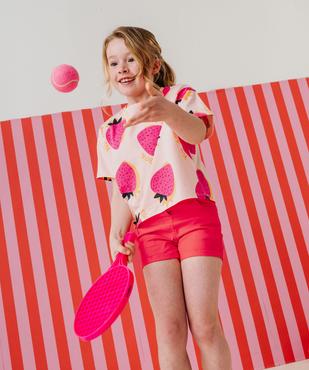 Tee-shirt oversize à larges motifs fille vue9 - GEMO 4G FILLE - GEMO