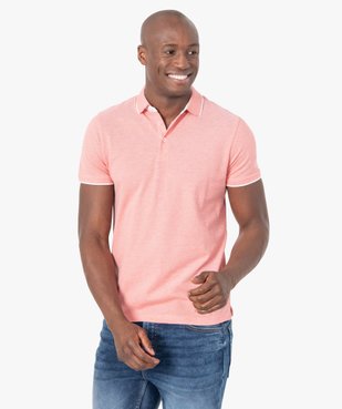Polo homme à manches courtes en maille piquée vue1 - GEMO (HOMME) - GEMO