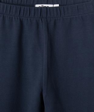Legging long uni résistant en coton stretch fille vue3 - GEMO (ENFANT) - GEMO