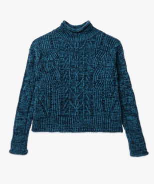 Pull courte en grosse maille fantaisie femme vue4 - GEMO(FEMME PAP) - GEMO