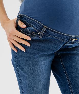 Jean de grossesse coupe slim avec bandeau haut en jersey vue2 - GEMO (MATER) - GEMO