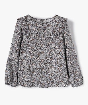 Chemise fille à motifs fleuris et volant sur le col vue1 - GEMO (ENFANT) - GEMO