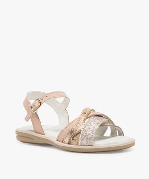Sandales fille avec brides pailletées vue2 - Nikesneakers (ENFANT) - Nikesneakers