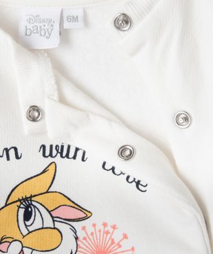 Sweat bébé fille à épaules volantés imprimé lapin - Disney vue2 - DISNEY DTR - GEMO