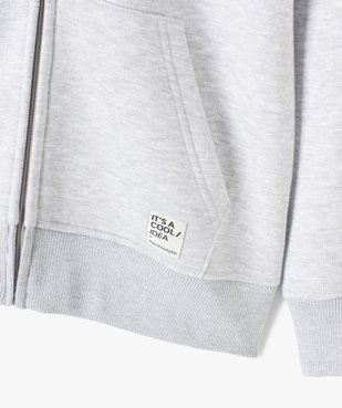 Sweat garçon à capuche avec fermeture zippée vue2 - GEMO (JUNIOR) - GEMO