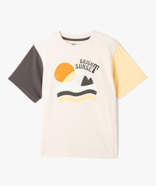 Tee-shirt garçon à manches courtes imprimé look rétro vue1 - GEMO (ENFANT) - GEMO