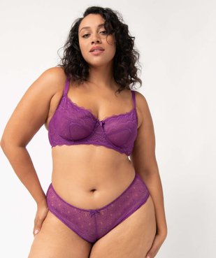 Shorty en dentelle et tulle femme grande taille vue3 - GEMO(HOMWR FEM) - GEMO