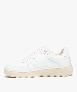 Baskets femme unies style rétro à lacets - Kappa vue3 - KAPPA - GEMO