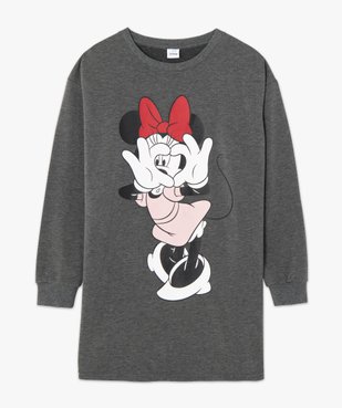 Chemise de nuit femme molletonnée avec motif Minnie - Disney vue4 - DISNEY DTR - GEMO