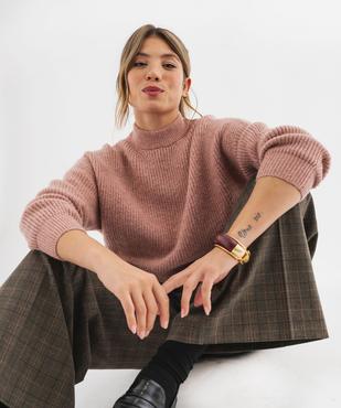 Pull oversize en grosse maille femme vue1 - GEMO 4G FEMME - GEMO