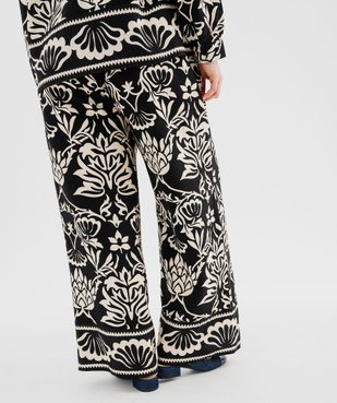 Pantalon fluide imprimé femme grande taille vue4 - GEMO 4G GT - GEMO