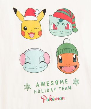 Tee-shirt à manches longues à motifs Noël garçon - Pokemon vue2 - POKEMON - GEMO