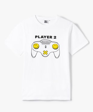 Tee-shirt garçon avec motif manette de jeu - Smiley World vue1 - SMILEY - GEMO