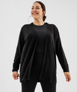 Gilet long porté ouvert femme grande taille vue8 - GEMO (G TAILLE) - GEMO