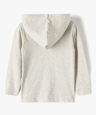 Tee-shirt garçon à manches longues et capuche vue4 - GEMO (ENFANT) - GEMO