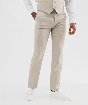Pantalon de costume ajusté homme vue2 - GEMO (HOMME) - GEMO