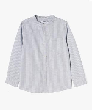 Chemise manches longues à col mao et rayures garçon vue2 - GEMO (ENFANT) - GEMO