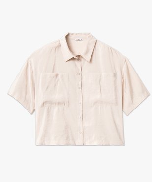 Chemise à manches courtes avec poches poitrine femme grande taille vue4 - GEMO 4G GT - GEMO