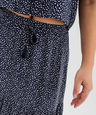 Jupe longue à volants en viscose fleurie et légère femme vue2 - GEMO 4G FEMME - GEMO
