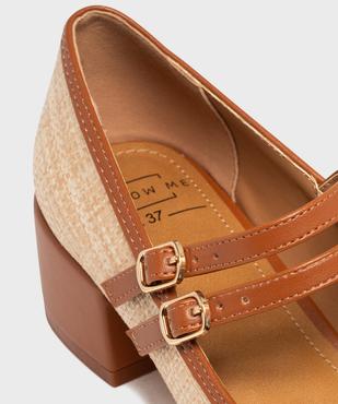 Escarpins en toile aspect raphia femme - Follow Me vue6 - FOLLOW ME - GEMO