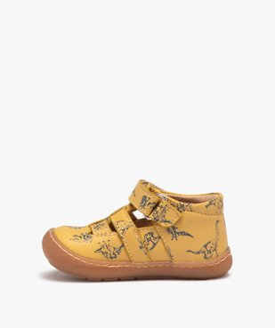 Chaussures premiers pas bébé garçon dessus cuir – NA! vue3 - NA! - GEMO
