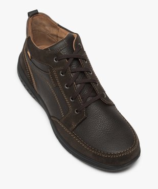 Low-boots homme confort avec nombreuses surpiqûres - Zen vue5 - GEMO (CONFORT) - GEMO
