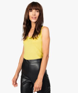 Débardeur femme uni contenant du coton biologique vue1 - GEMO(FEMME PAP) - GEMO