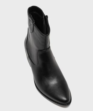 Boots santiags unies à zip femme - Follow Me vue5 - FOLLOW ME - GEMO