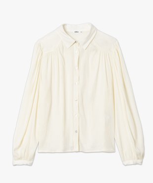 Blouse femme à manches longues avec haut froncé vue4 - GEMO(FEMME PAP) - GEMO