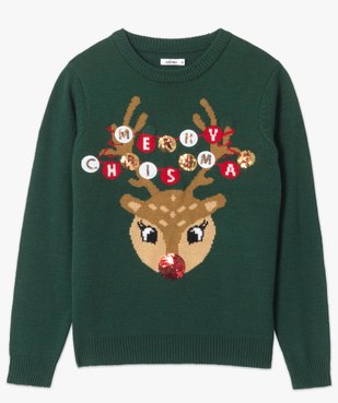 Pull de Noël femme à sequins et leds vue4 - GEMO(FEMME PAP) - GEMO