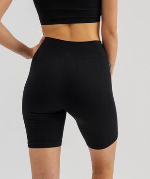 Boxer long sans coutures en maille côtelée femme vue2 - GEMO(HOMWR FEM) - GEMO