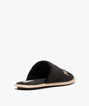 Chaussons femme mules brodées - Gémo x Les Vilaines filles vue5 - VILAINES FILLES - GEMO