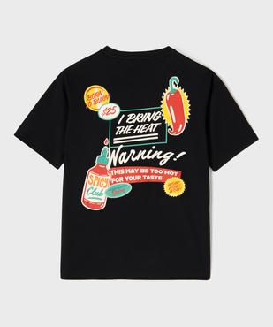 Tee-shirt manches courtes en coton imprimé devant et dos garçon vue4 - GEMO 4G GARCON - GEMO