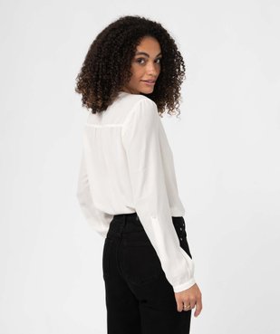Blouse femme avec manches longues retroussables vue2 - GEMO(FEMME PAP) - GEMO