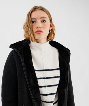 Manteau à capuche doublée peluche femme vue6 - GEMO(FEMME PAP) - GEMO