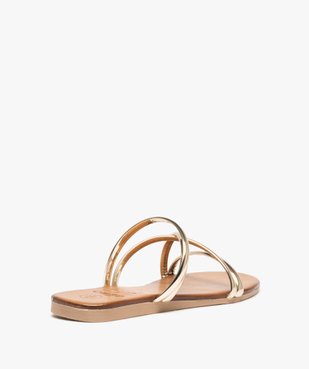 Mules femme avec brides effet miroir entrecroisées vue4 - GEMO (CASUAL) - GEMO