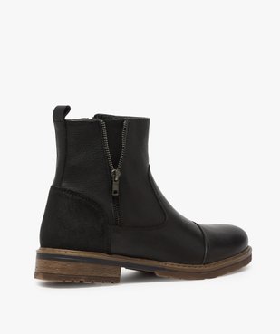 Boots homme zippés dessus cuir et doublure chaude vue4 - Nikesneakers (CASUAL) - Nikesneakers
