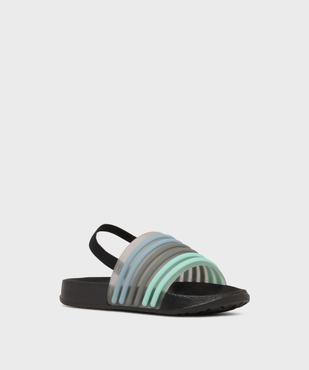 Mules de plage à bride multicolore avec élastique garçon vue2 - GEMO (PLAGE) - GEMO