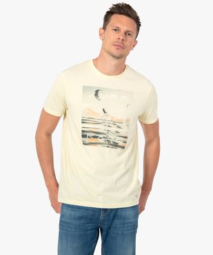 Tee-shirt homme à manches courtes motif surf vue1 - GEMO (HOMME) - GEMO