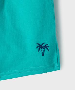 Short en maille avec palmier brodé bébé garçon vue2 - GEMO(BEBE DEBT) - GEMO