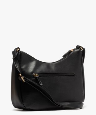 Sac besace femme souple avec jeu de matières vue2 - GEMO (ACCESS) - GEMO