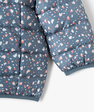 Doudoune bébé fille matelassage fin avec capuche vue3 - GEMO 4G BEBE - GEMO