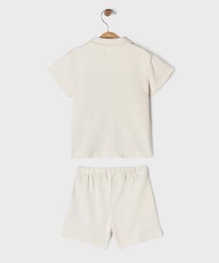 Ensemble 2 pièces bébé garçon short et chemise vue5 - GEMO(BEBE DEBT) - GEMO