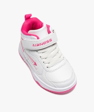 Baskets bébé fille montantes à scratch - Airness Vito vue5 - AIRNESS - GEMO